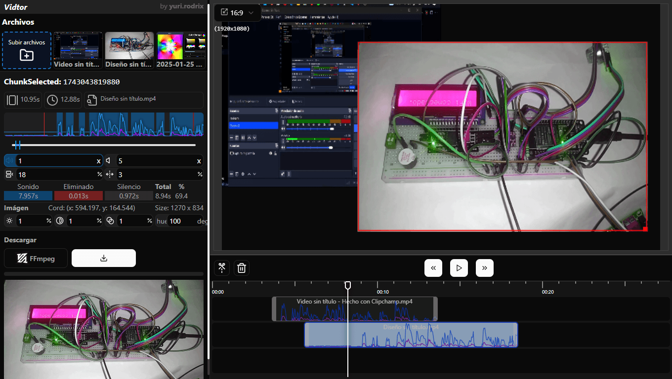 Captura del proyecto Vidtor